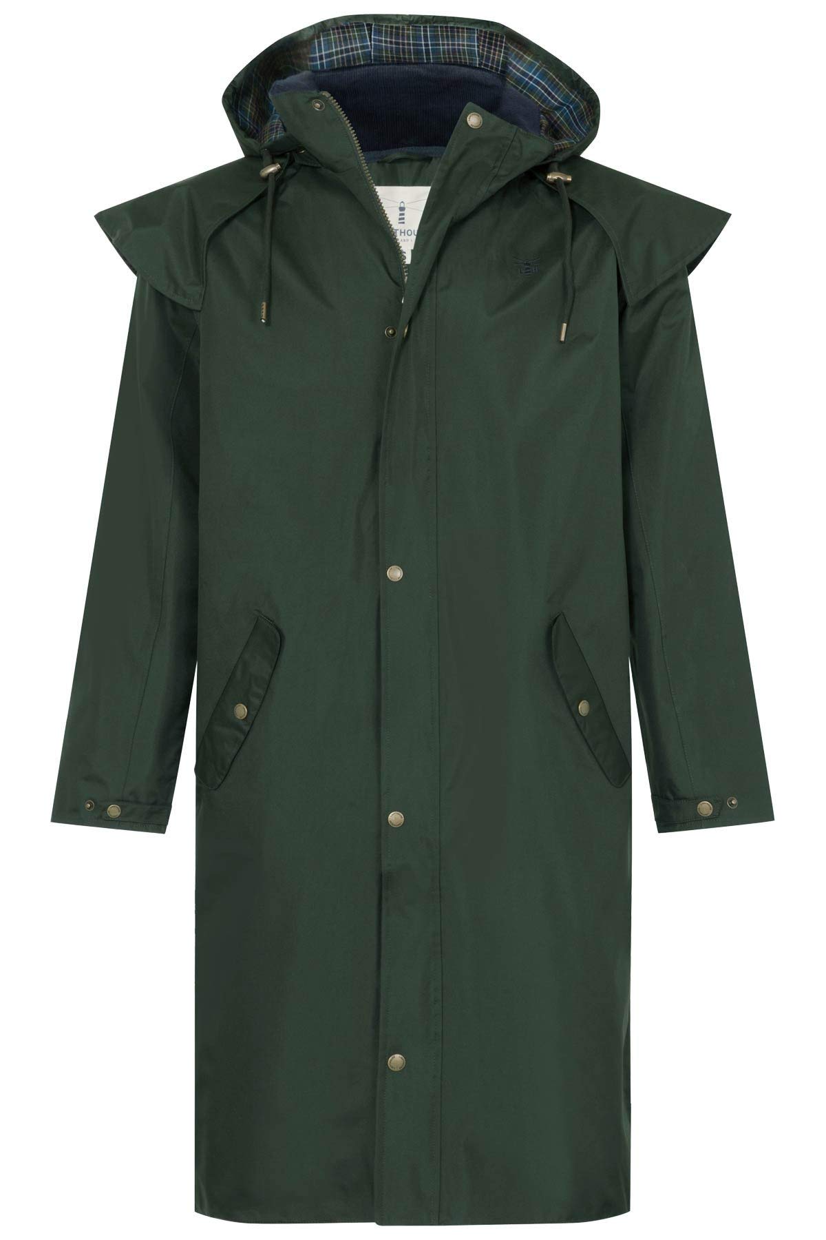 LightHouse Stockman Men's Waterproof Raincoat Long Windproof, Duffel, L