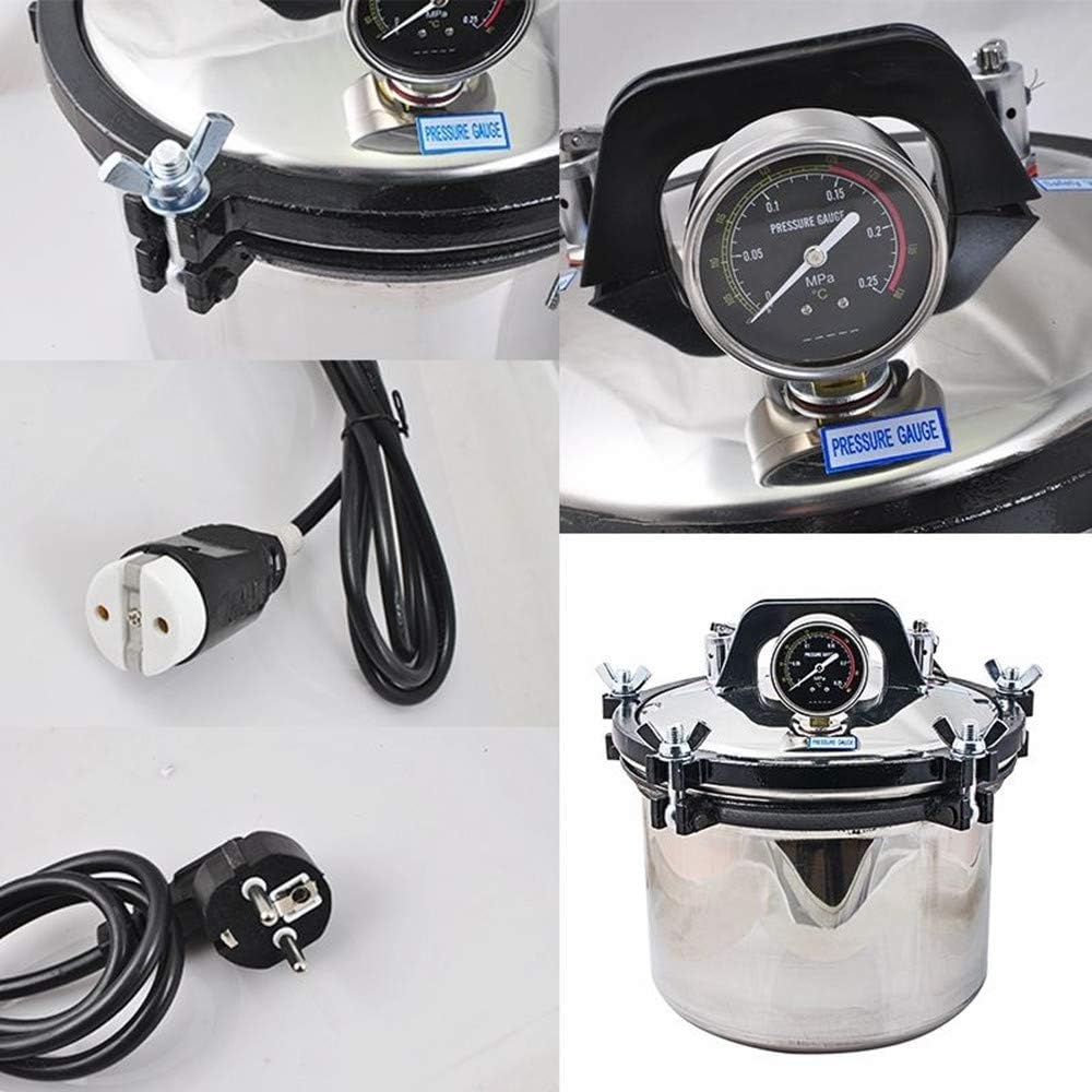 Esterilizador autoclave de vapor de 8 litros, enfriamiento rápido, portátil para uso doméstico y clínico, grado de laboratorio para dental, tatuaje, equipo de salón de uñas