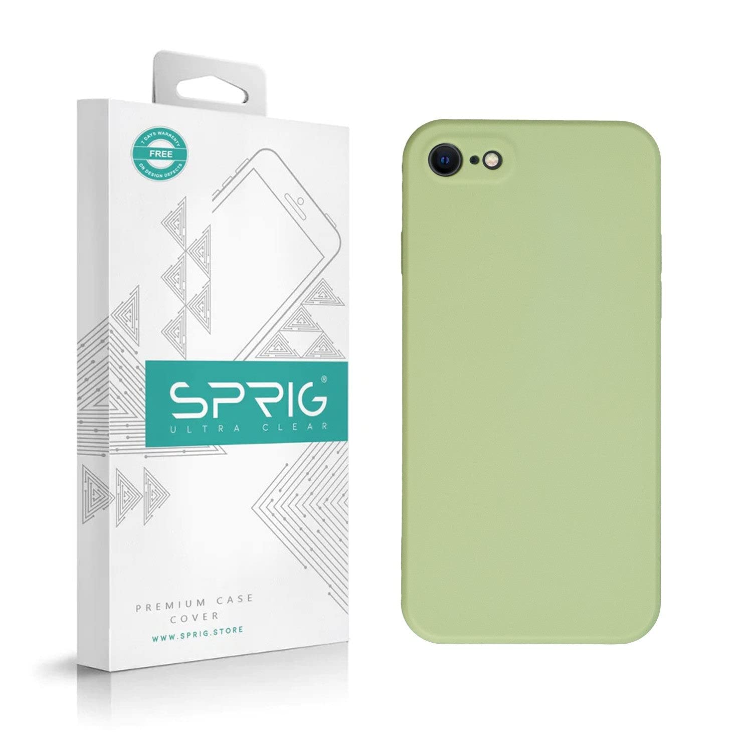 SPRIG Compatible with Apple iPhone 7 Phone TPU Basic Premium Back Cover Drop Tested Shock Proof Mobile Case for Men, Women, Boys and Girls with Camera Protection (Mint Green) (B0BXDHRF2Q) Amazon Price History, Amazon Price Tracker