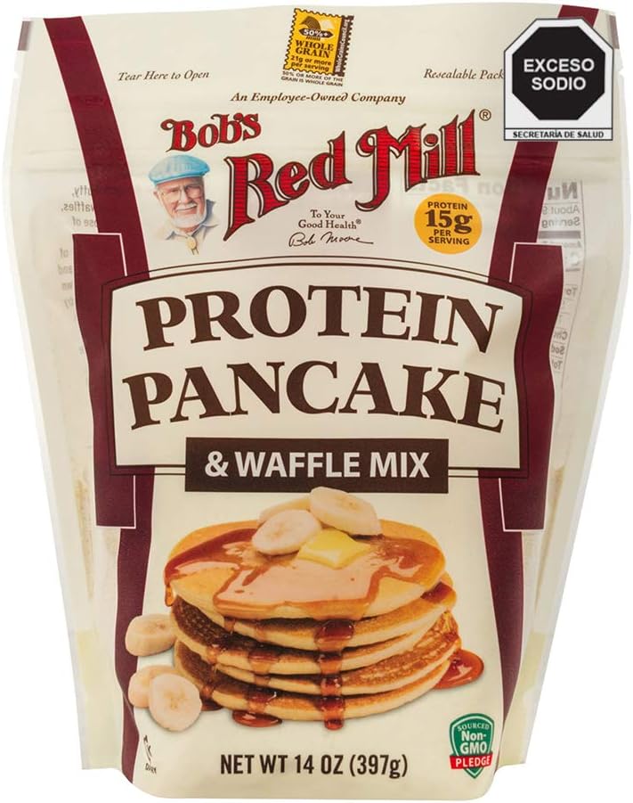 Protein Pancake & Waffle Mix, Whole Grain, 14 oz (397 g)