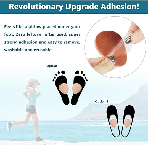 Miniatura 4 de Paquete de 12 almohadillas metatarsianas, bolas de fieltro de lana para aliviar el dolor de pies, almohadillas para el antepié para metatarsalgia