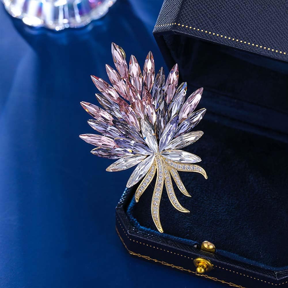 Broche de espiga de trigo para mujeres, hombres, broches de oreja de trigo de circón, sombrero, bolso, traje, alfiler de solapa, joyería, para bodas, cumpleaños, fiesta de bodas,