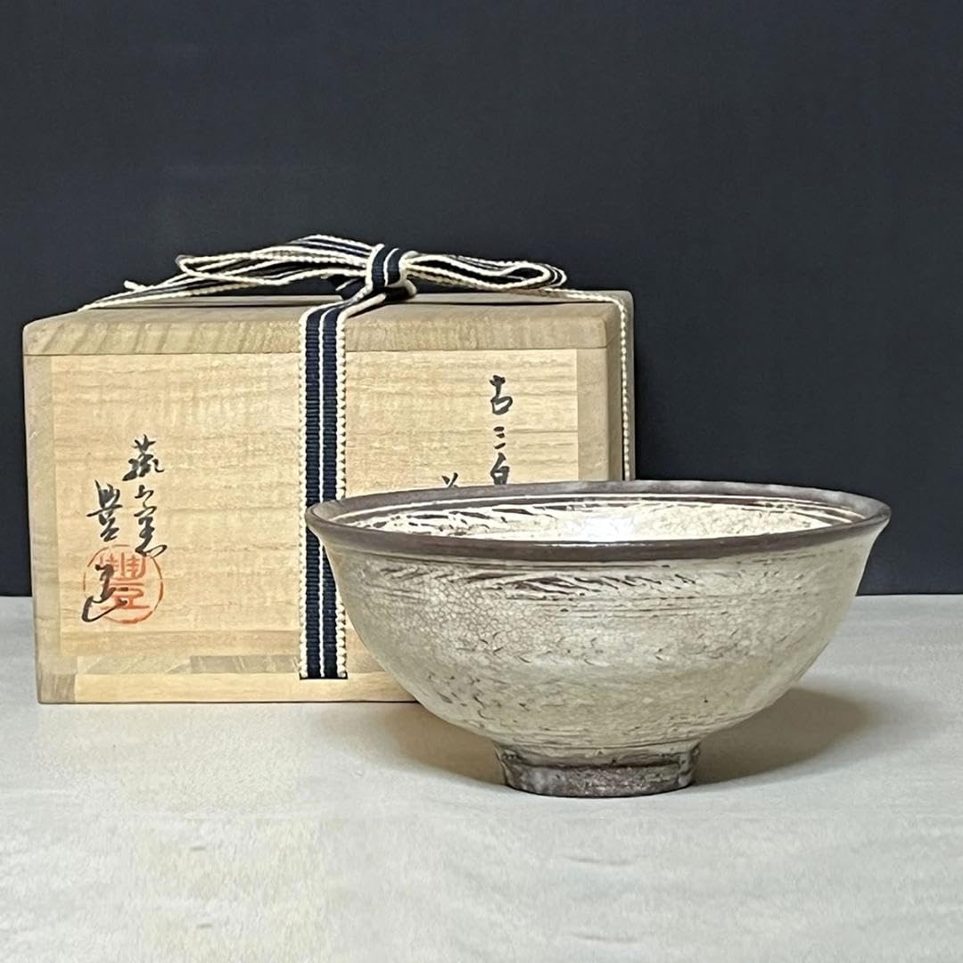 Amazon.co.jp: 近藤豊 古三島茶碗 共箱 三島茶碗 抹茶碗 茶道具k3009