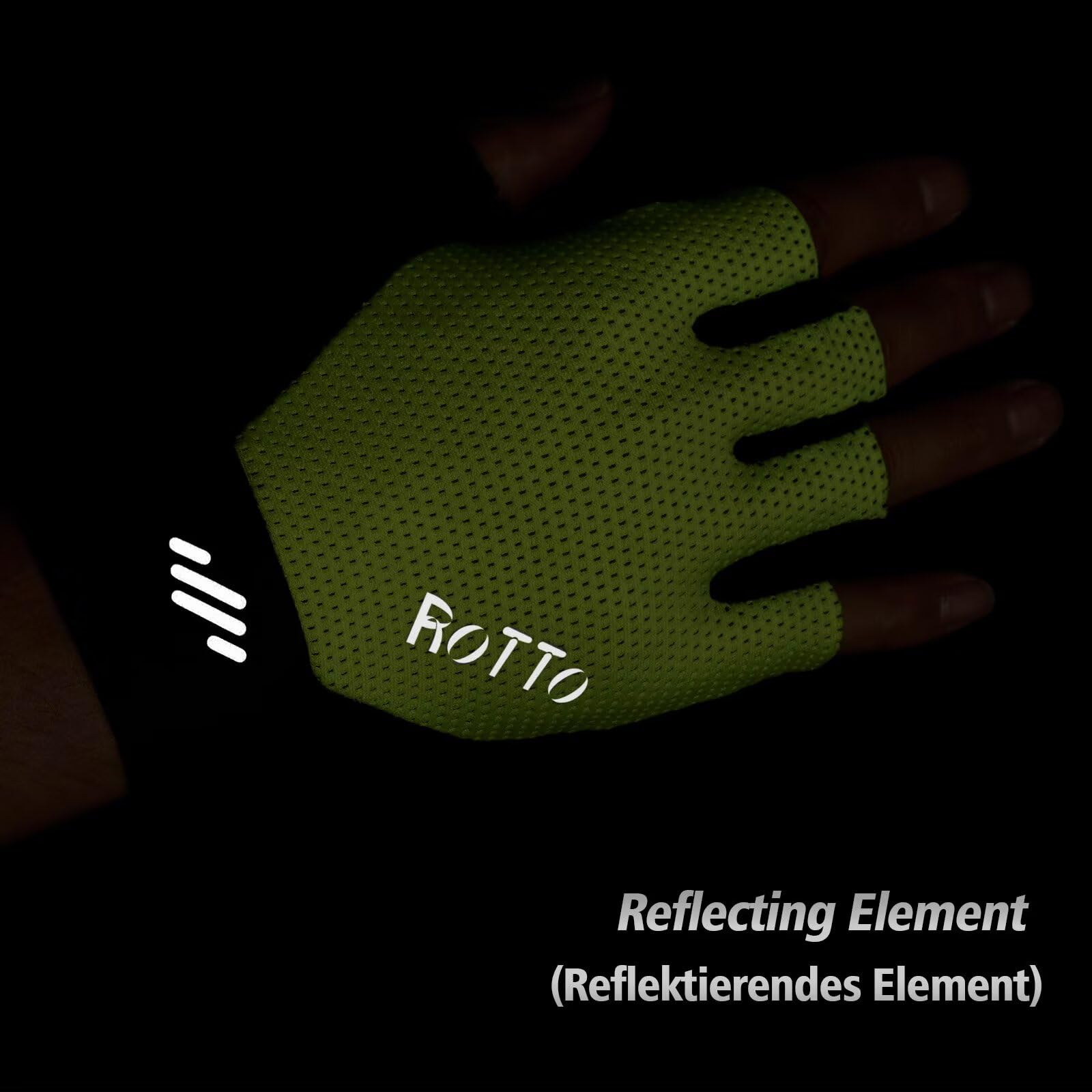 ROTTO Gants de Cyclisme Hommes sans Doigts Rembourrés Vélo Route Montagne