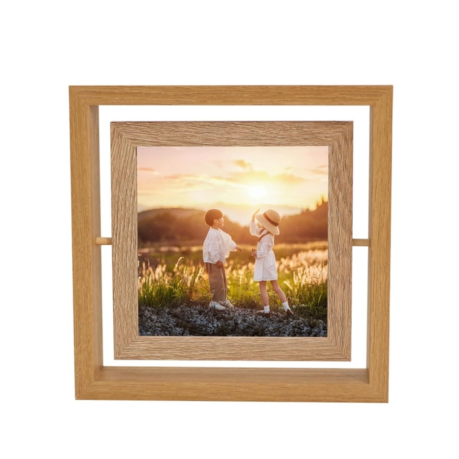 Cadre photo mariage en bois gris clair de qualité supérieure 10x10