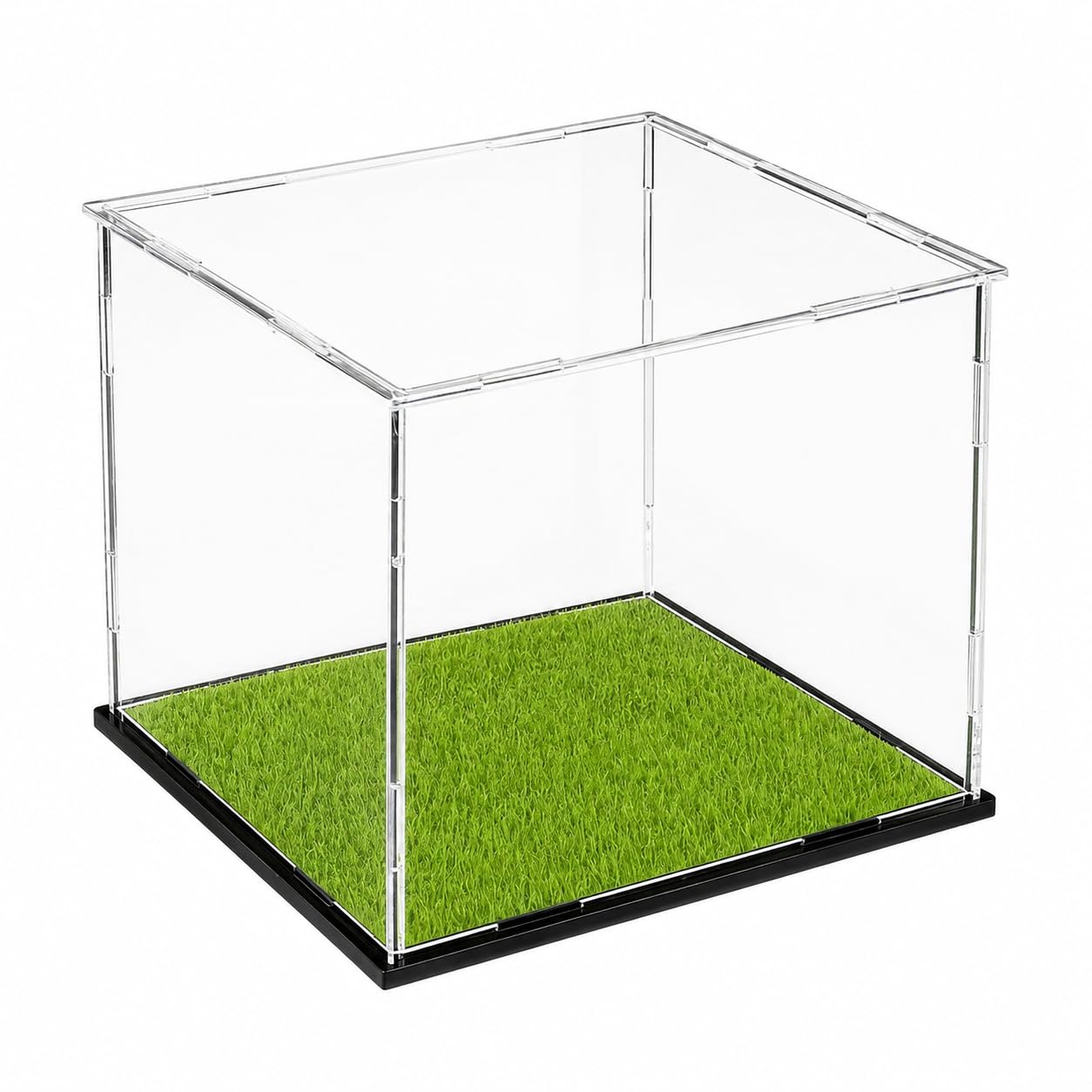 Contenitore Portaoggetti in Acrilico Scatola Teche Supporto Base Inserti Vetrina con Sintetica Funzione Organizza E Espone Palle Materiale Acrilico Adatto per Hobby , 21*21*21cm