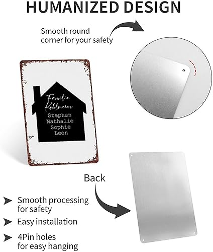 Miniatura 3 de SXUZUSF Family Definition Personalized Idea Poster Retro Tin Metal Sign For Home Room Hallway Bathroom Office Wall Decoration Size Is 12x8 Inch