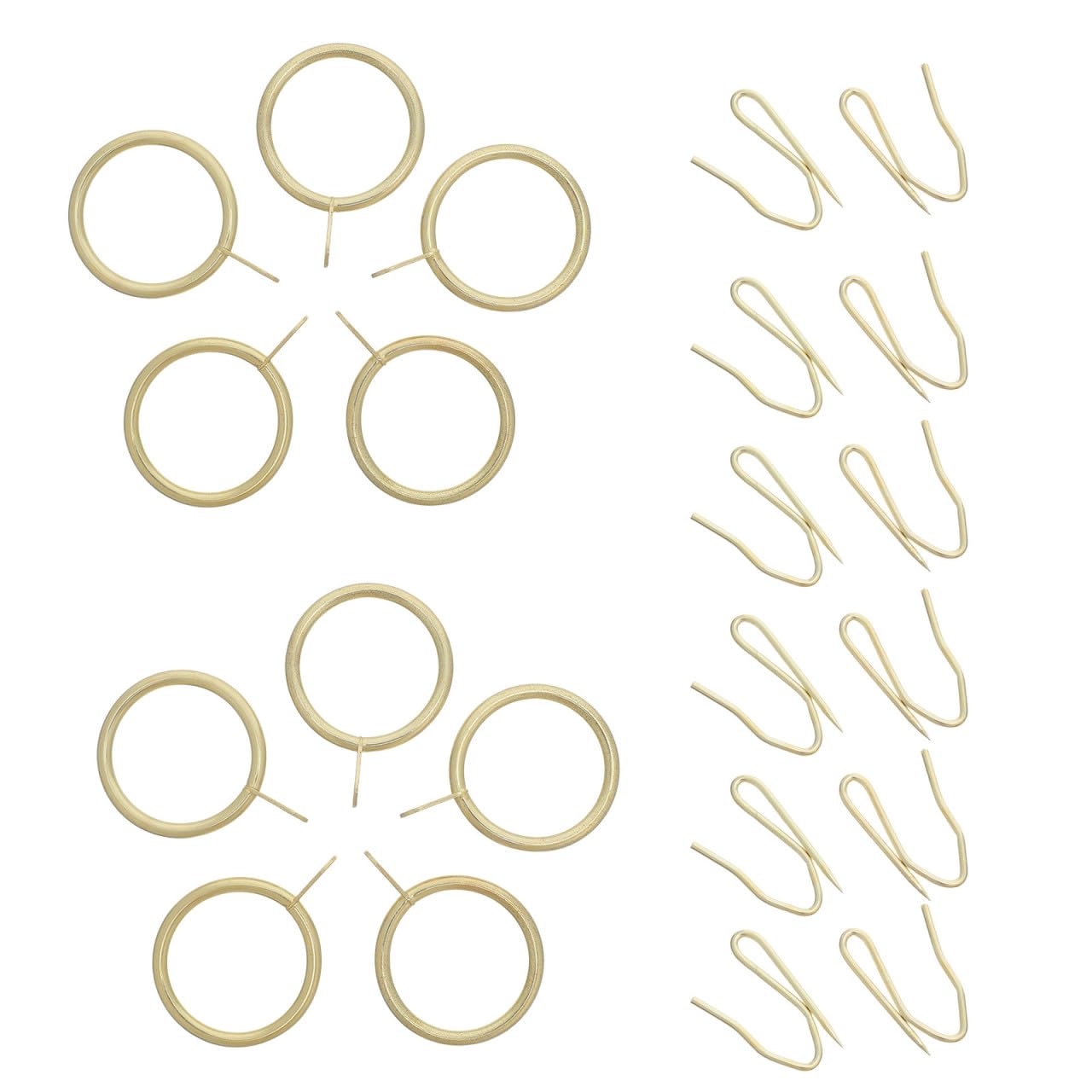 POPETPOP 100 Anillos Metálicos para Colgar Cortinas de Ducha con Ojales de 30mm, Resistentes Fácil Instalación para Baño y Ventana