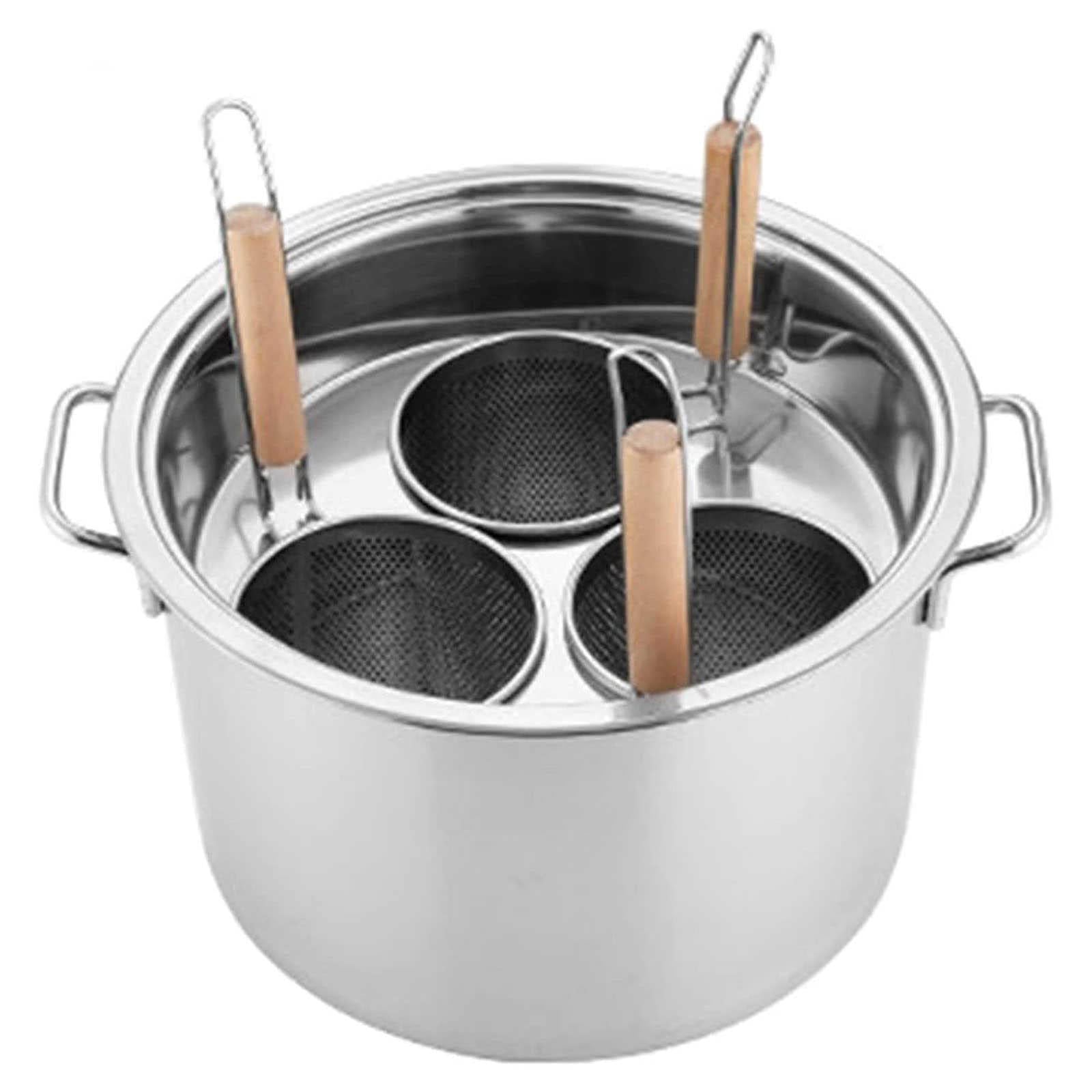 AYCDL Pasta Cooker Pasta Cooker Insert Set Commercial Pasta Cooker Set 3/4/5 Holes Pasta Makers Insert Cookware Set for Kitchen Restaurant Commercial Using,5Holes,4Holes,3holes