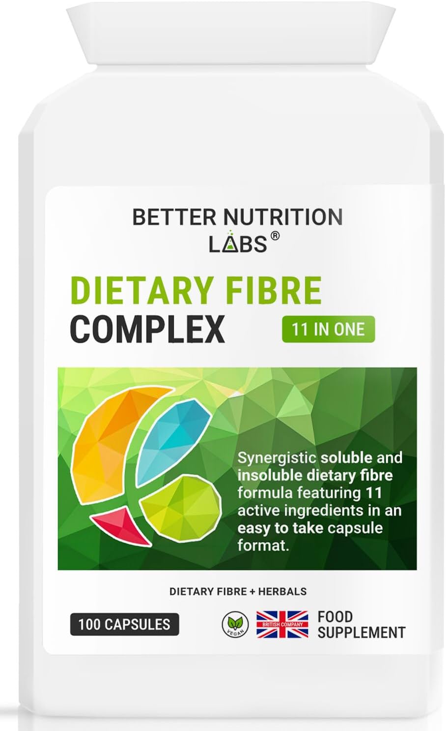 Dietary Fibre Complex - All Natural Soluble & insoluble Fibre Supplement by Better Nutrition Labs