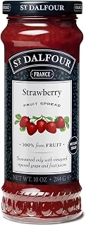 St. Dalfour Strawberry Fruit Spread 10oz - 100% Fruit, No Added Sugar, Non-GMO All Natural French Jam