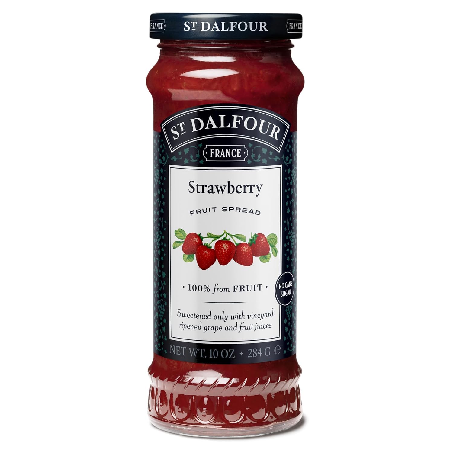 St Dalfour Fruit Spread - Deluxe - 100 Percent Fruit - Strawberry - 10 Oz - Case Of 6