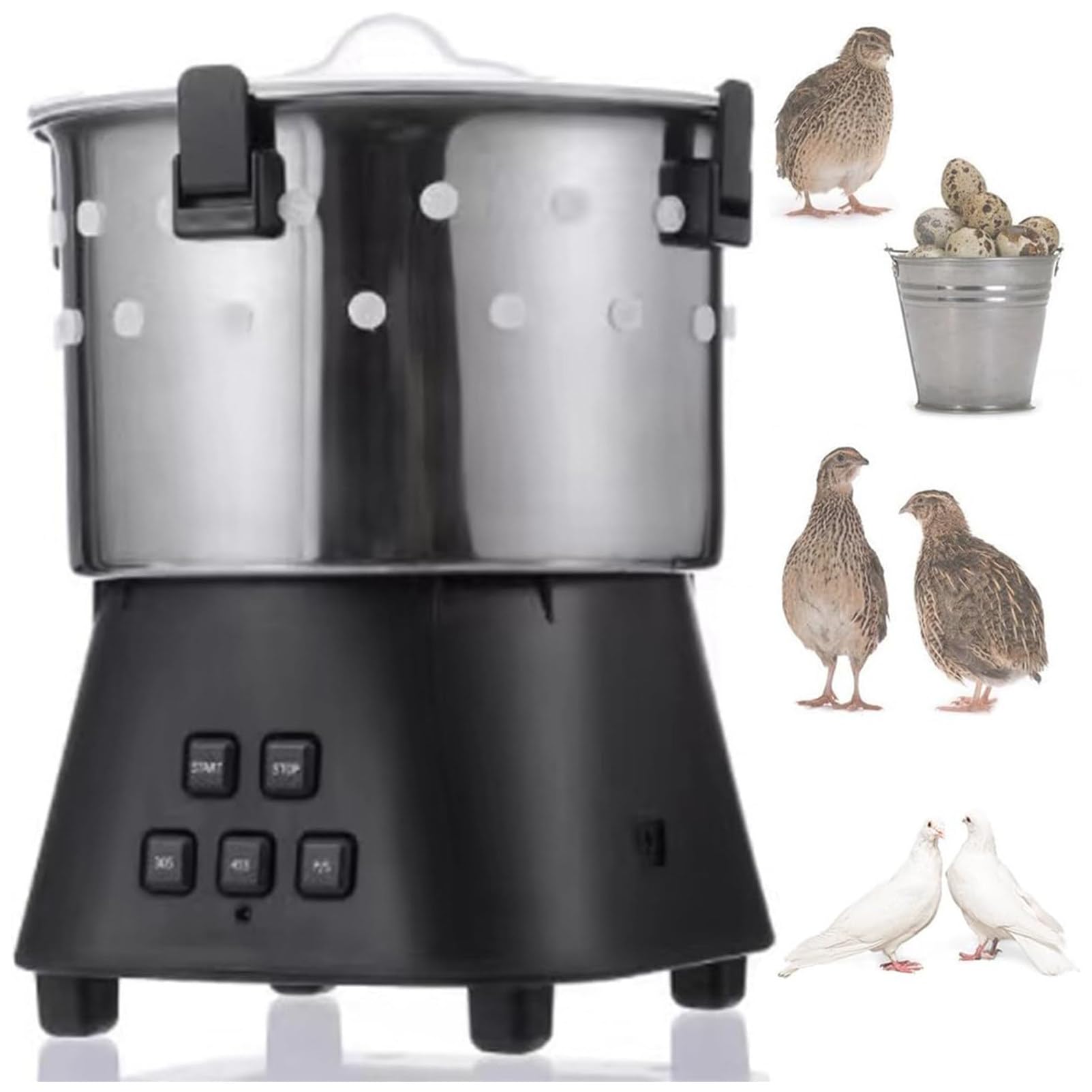 Máquina desplumadora eléctrica de codorniz, mini desplumadora automática de aves de corral para una eliminación rápida y eficiente de plumas de codorniz y paloma, ideal para uso en granja