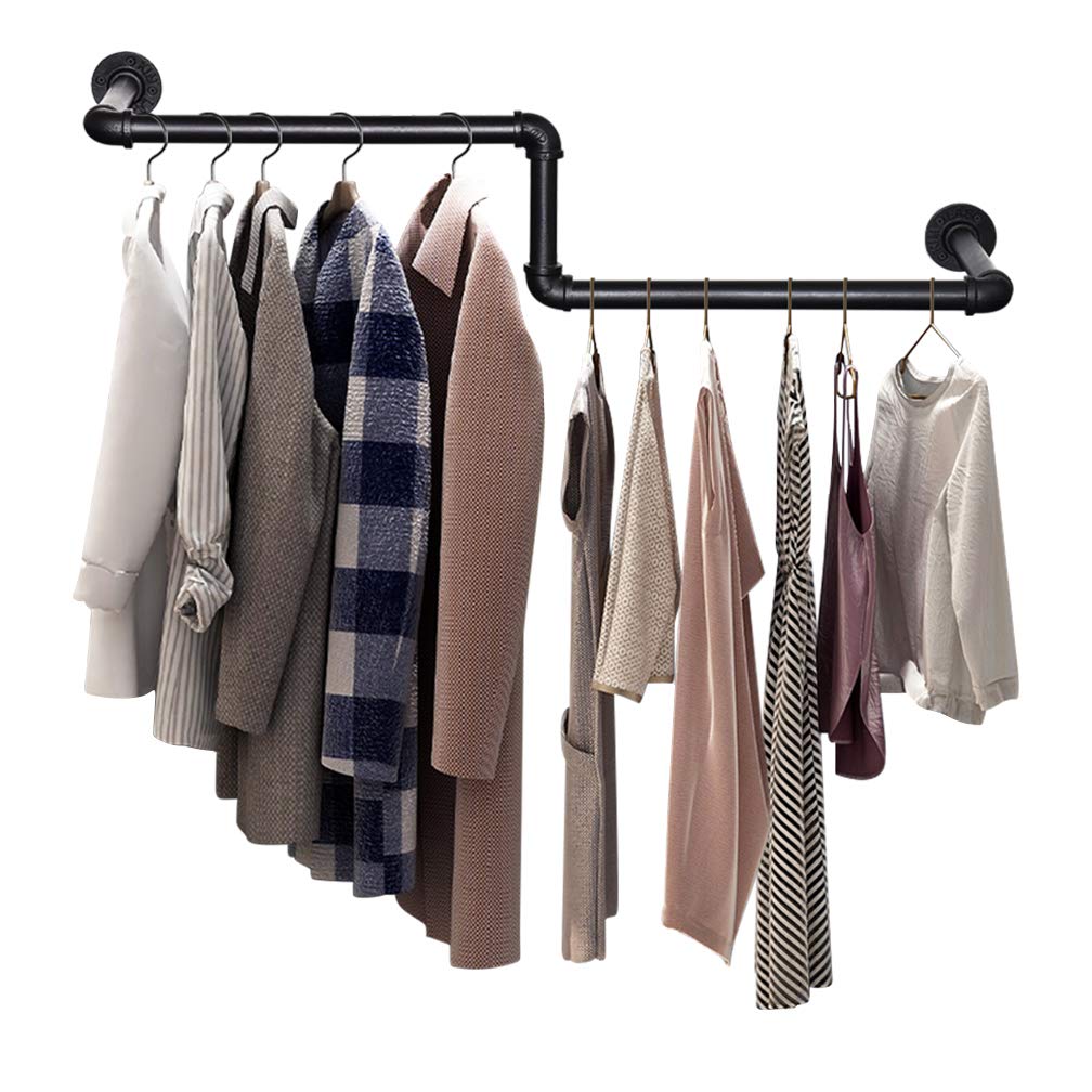 Buy SUNMALL Industrial Pipe Clothing Rack, Wall ed Garment Rack
