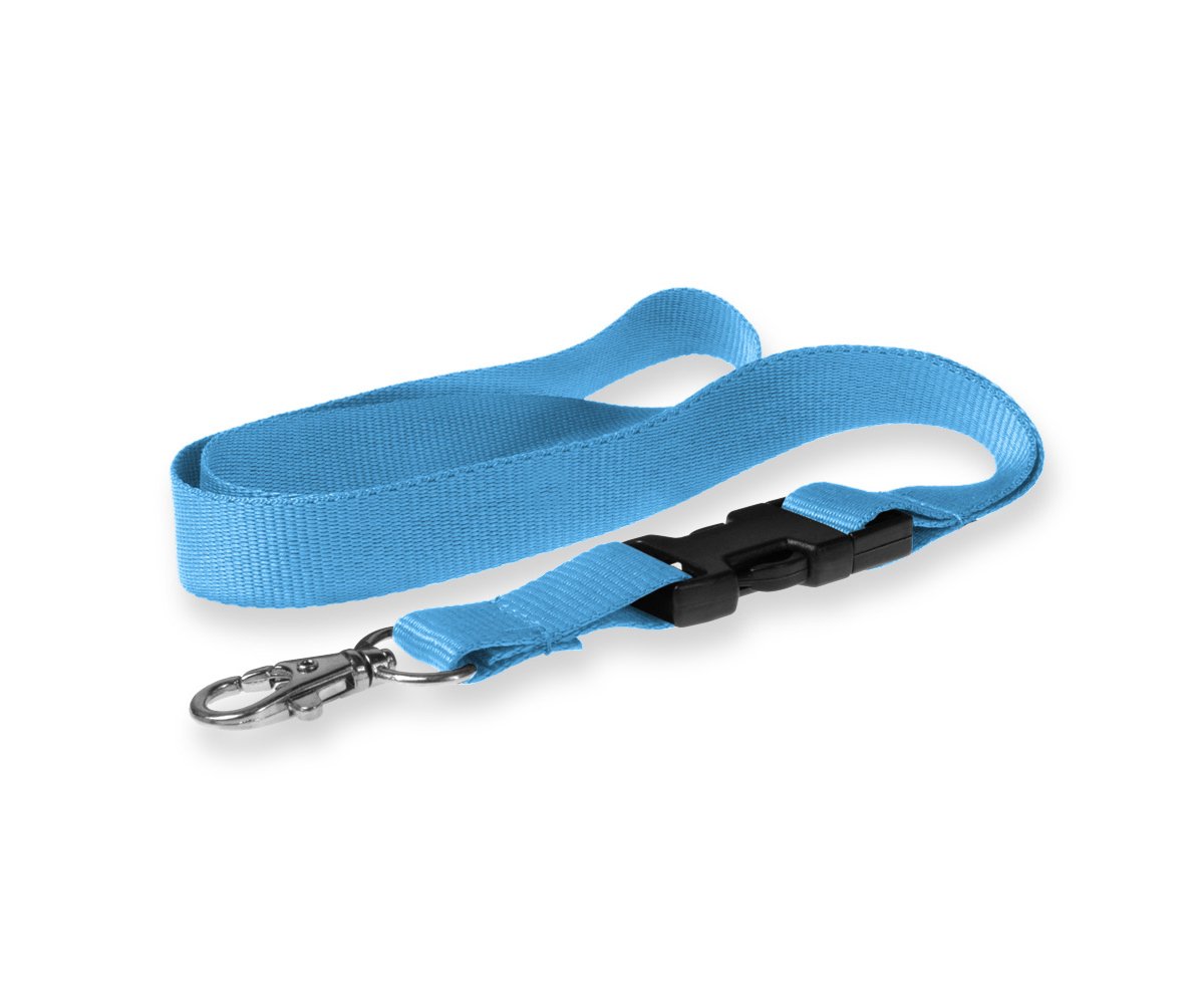 Kandinsky 25 Stück - SCHLÜSSELBÄNDER HELLBLAU - Original Schnellverschluss 20mm x 900mm Lanyards Umhängebänder geeignet für Messen und Veranstaltungen.