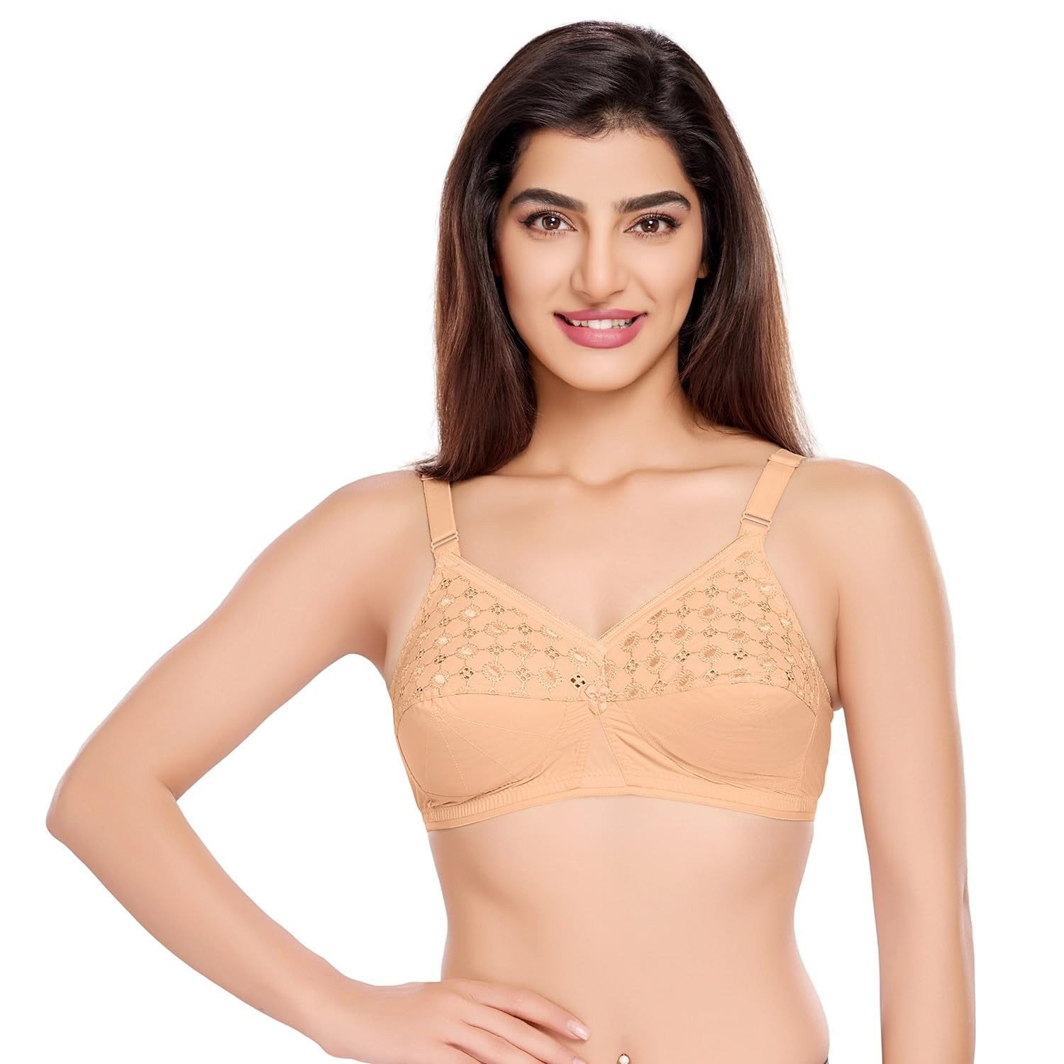 juliet Women's Non Padded Polyester Viscose Sari Bra Everyday Bra NARI