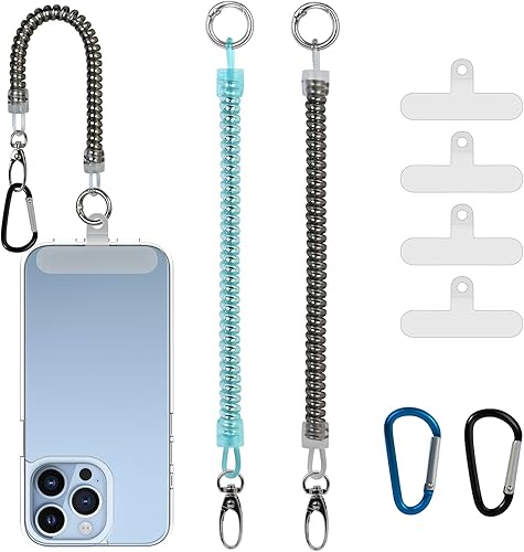 Miniatura 9 de JingRoom - Correa táctica para teléfono con parche, mosquetón táctico anticaída, anclaje para esquí, senderismo, ciclismo, escalada, viajes,