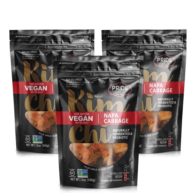 Image of BINGGRE 3 VEGAN NAPA CABBAGE KIMCHI 12OZ FRESH KOREAN KIMCHEE IN KIM CHI kimichi 김치 MOTHER MILD CHEE TEMPEH DAIKON PICKLES WHITE RADISH TWINS JONGGA RAMEN ORGANIC NAPPA LAWS MAMA