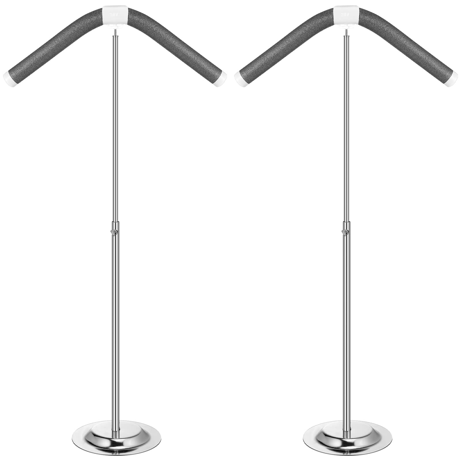 Amyhill Flexible Shoulder Stand Adult Adjustable T Shirt Display for Vendors Black Metal Clothes Hanger Rack Portable Hanging Clothing Display for Drying Iron Steaming Garment Coat Holder (2 Pieces)