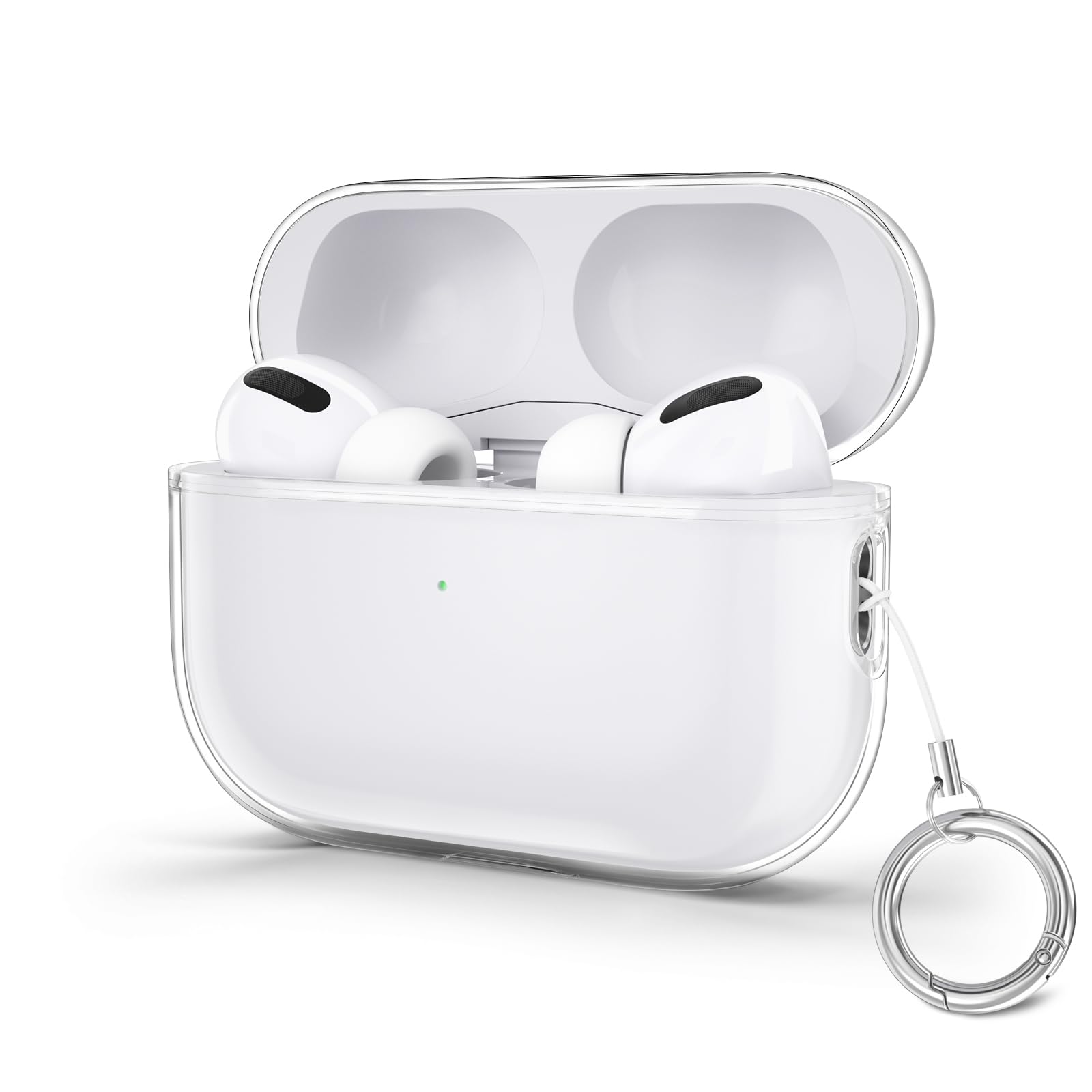 IEOVIEEAirpods Pro /Airpod Pro Case, Clear TPU Shockproof Cover with Front LED Visible