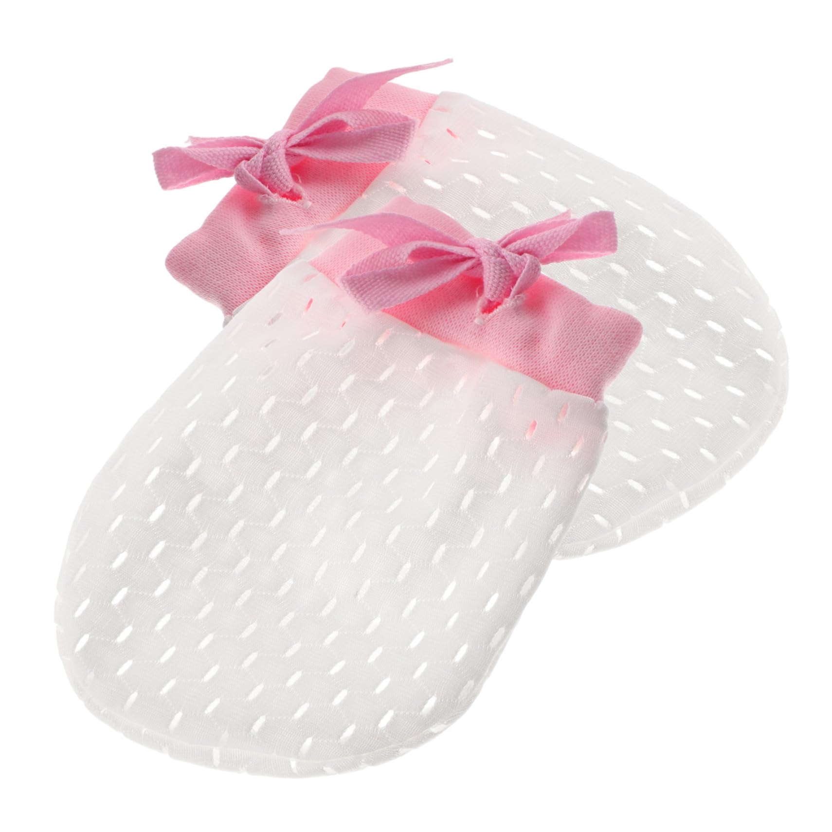 TENDYCOCO 1 Pair Mesh Gloves Adjustable Gloves Summer Mittens Newborn Mittens No Scratch Mittens No Scratch Mittens Girl Mittens Nylon Pink