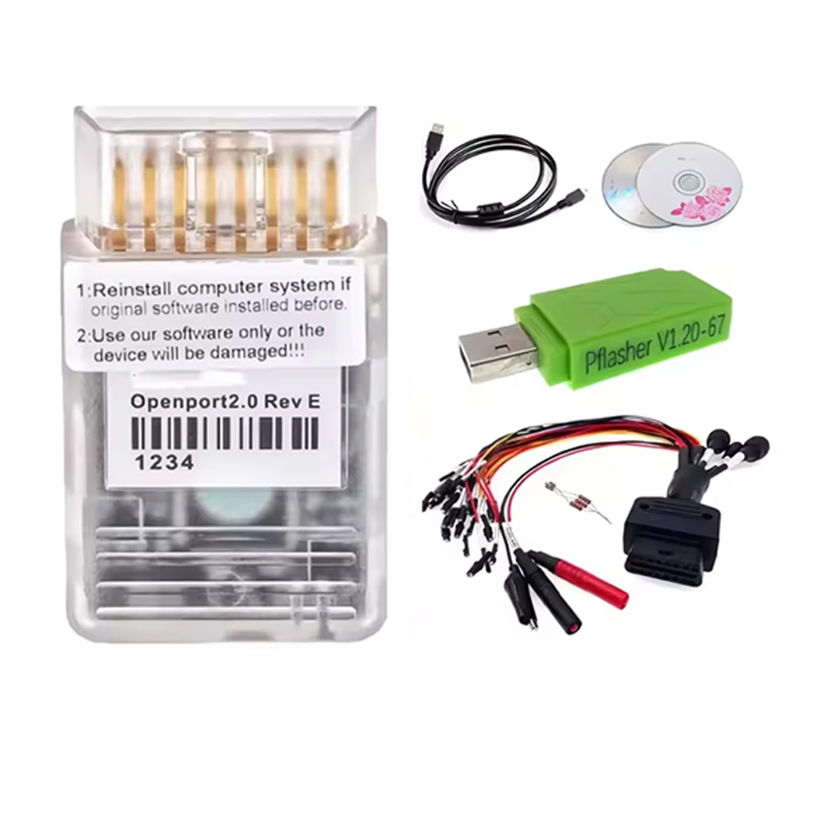 Equipo de diagnóstico para unidad de control de motor de coche, características de programación intermitente, cables de puente Dongle J2534 y escáner de programación de coche de amplia compatibilidad