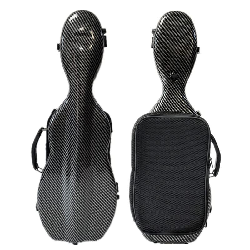 LANDTOM Étui pour violon 4/4 en fibre de carbone avec double bandoulière, résistant à la pression et à l'usure, avec sac de partition de musique (gris clair)