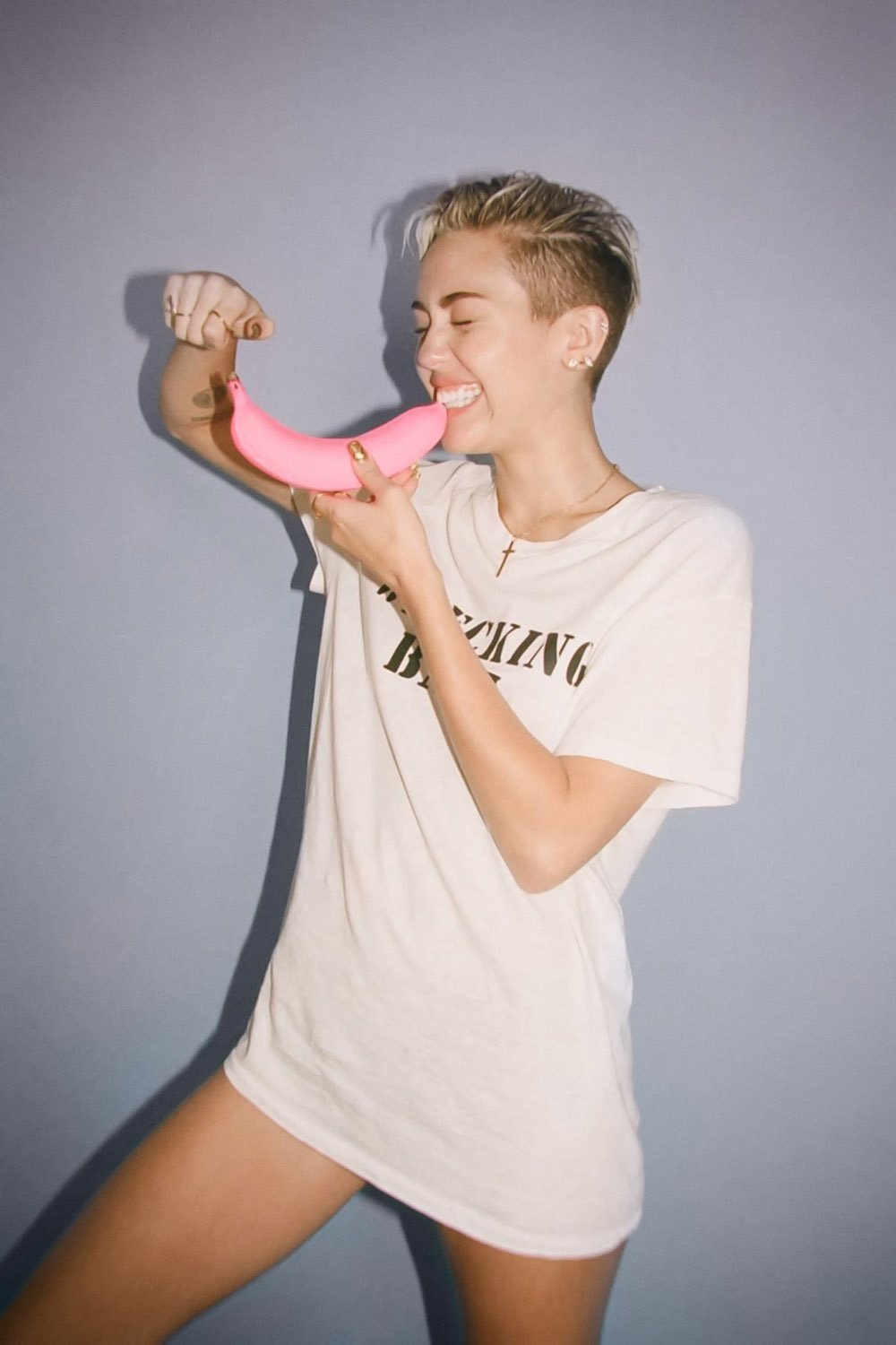 Miley Cyrus Pink Banana Hot Girl Sexy Funny Poster 24x36