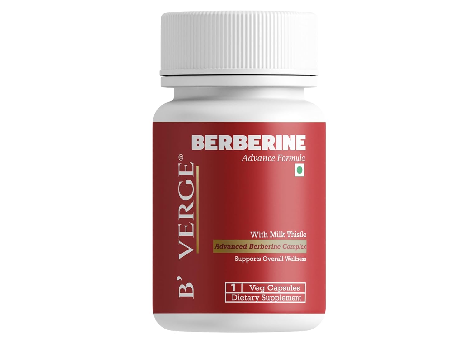 B’verge® overall wellness berberine supplement | Milk for the liver with the thistle capsules. 1 veg capsule B’verge® overall wellness berberine supplement | Milk for the liver with the thistle capsules. 1 veg capsule