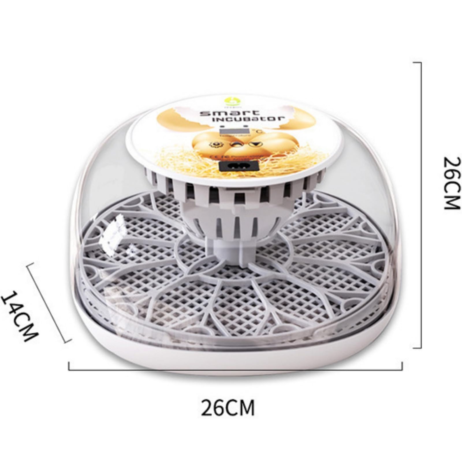 Incubatrice Automatica per Uova 12 Pezzi, Incubatrice Domestica Intelligente con Aggiunta d'Acqua Automatica, Controllo della Temperatura, Visiva, per Polli, Anatre, Oche e Uova di Piccoli Animali