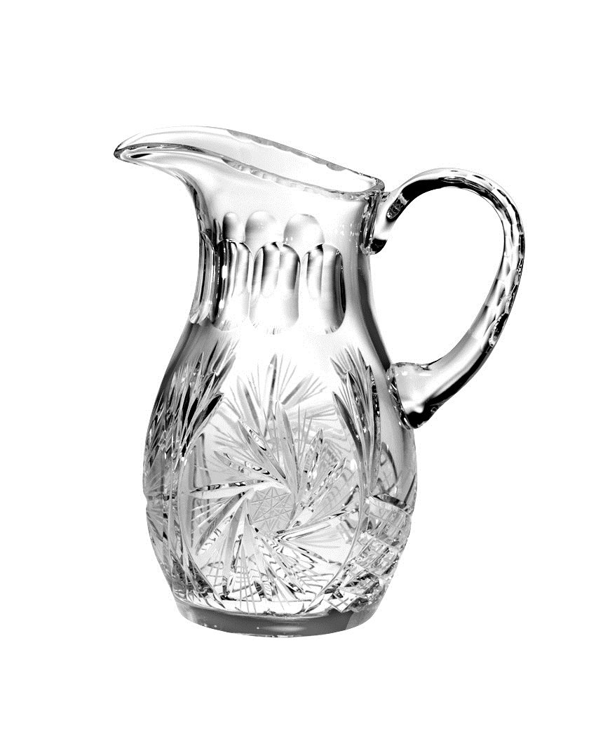 Pichet cristal fait à la main pour vos repas de fête et dîners chic