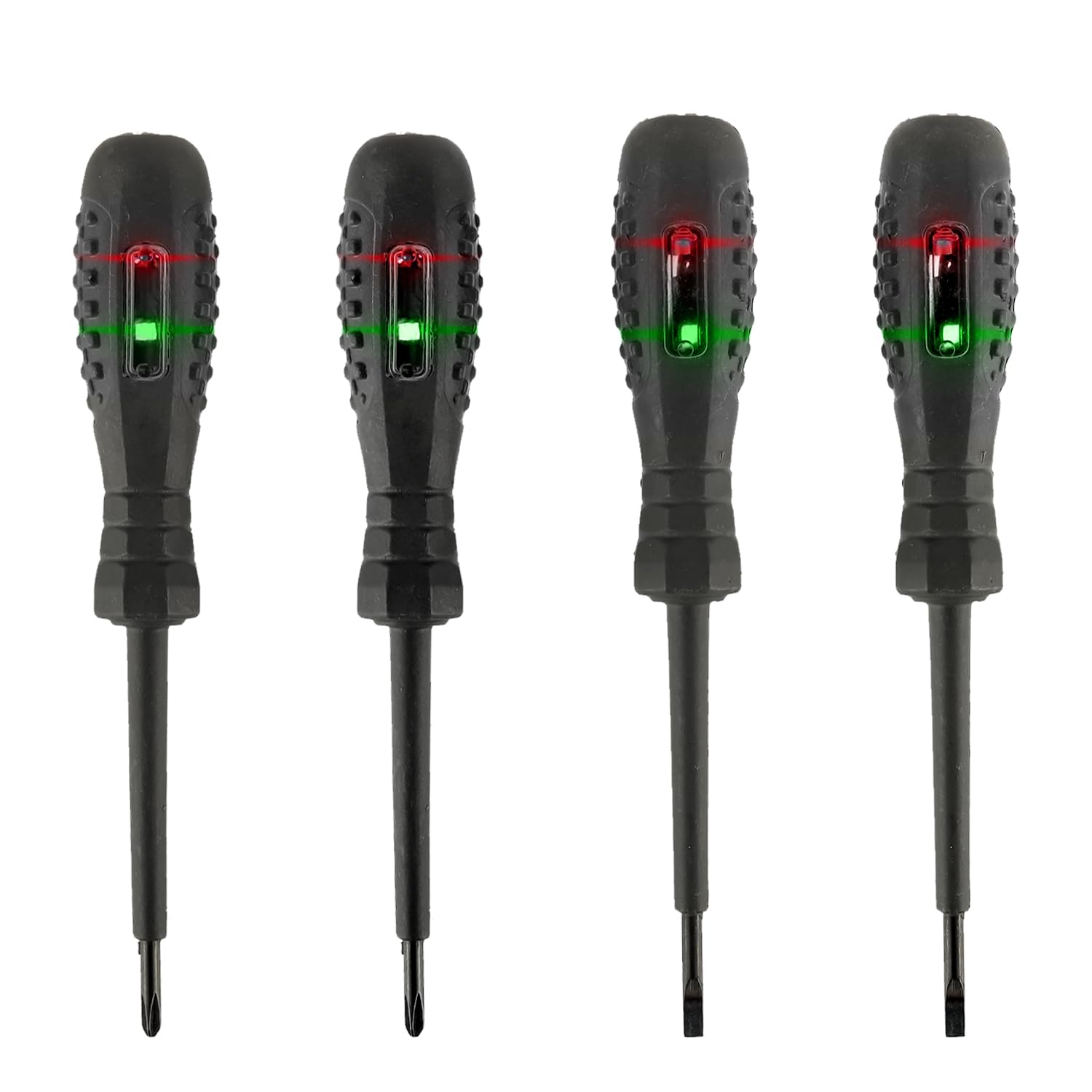2 in 1 Rilevatore di elettricità Cacciavite magnetico, Forte Coppia elevata rivelatore di elettricità, Penna Tester di Tensione Per elettricisti(2 teste piatte +2 croci)