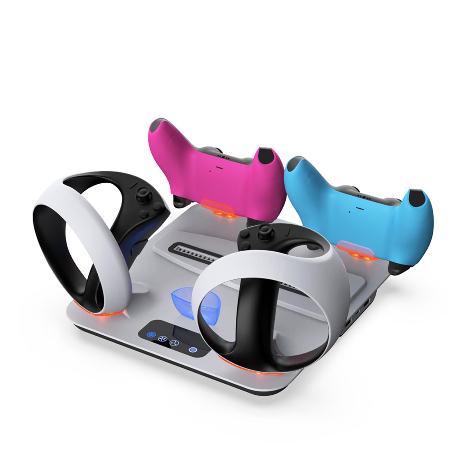 Newwyt Controlador de Juego Estación de Carga Casco multifunción Soporte de Almacenamiento para PS VR2 Base de refroidissement poignée chargeur ABS