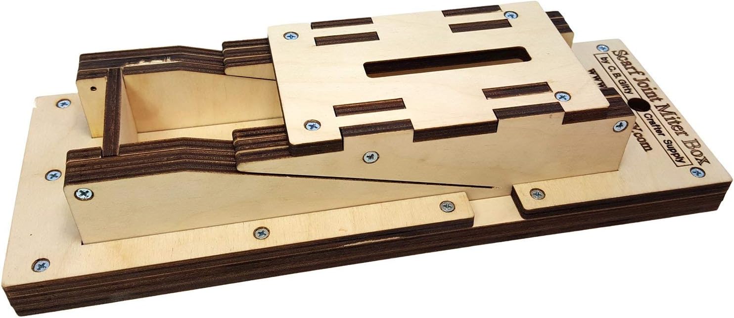 Scarf Joint Miter Box Kit for Cigar Box Guitars Cut