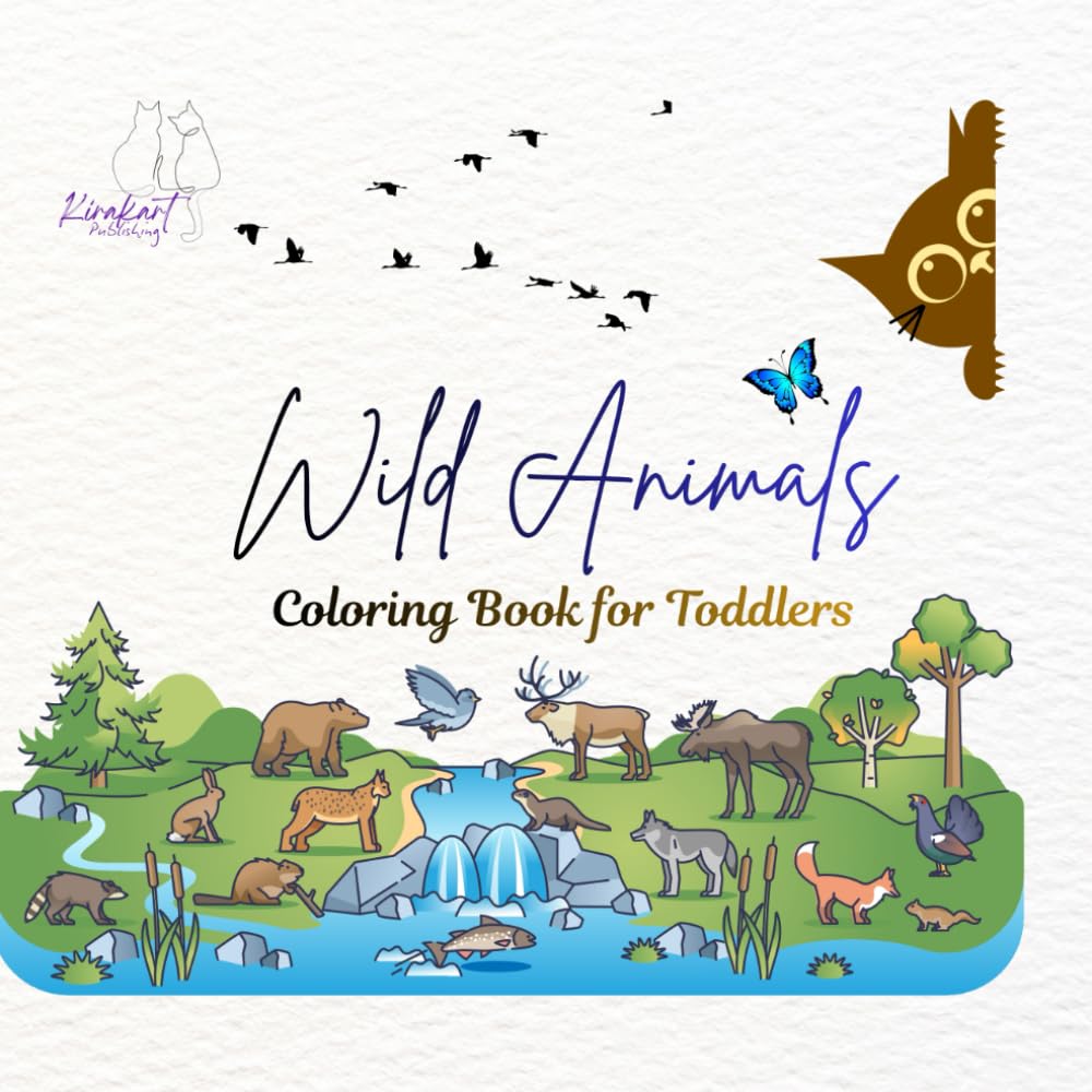 Wild Animals: Coloring Book for Toddlers