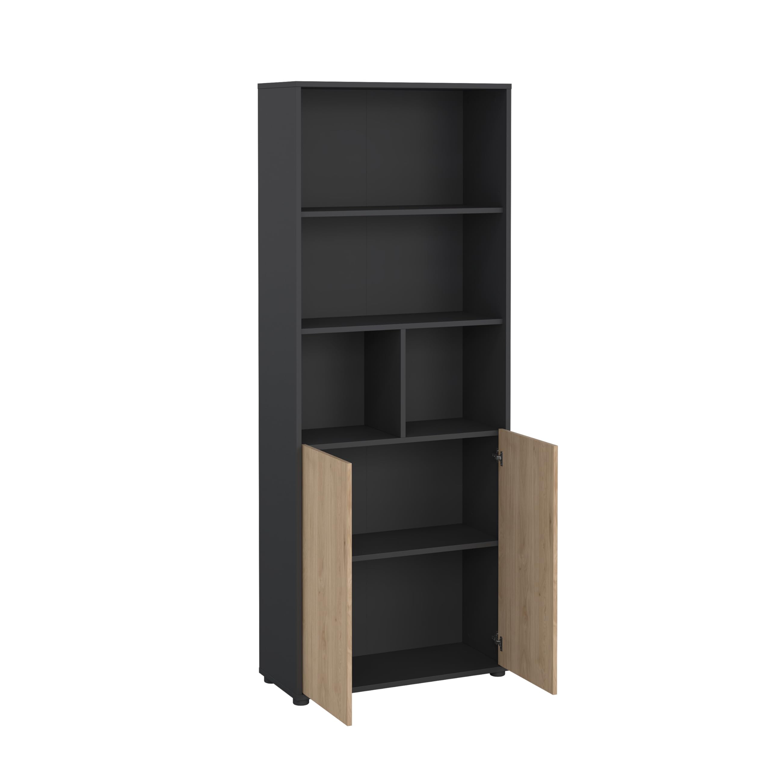 Amazon.com: Tvilum Sign Home Office 6-Shelf Bookcase with 2 Doors