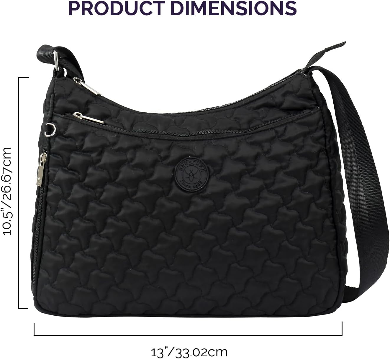 Anuschka Wanderlust Quilted Fabric Collection Women's Vegan Hobo - Image 4