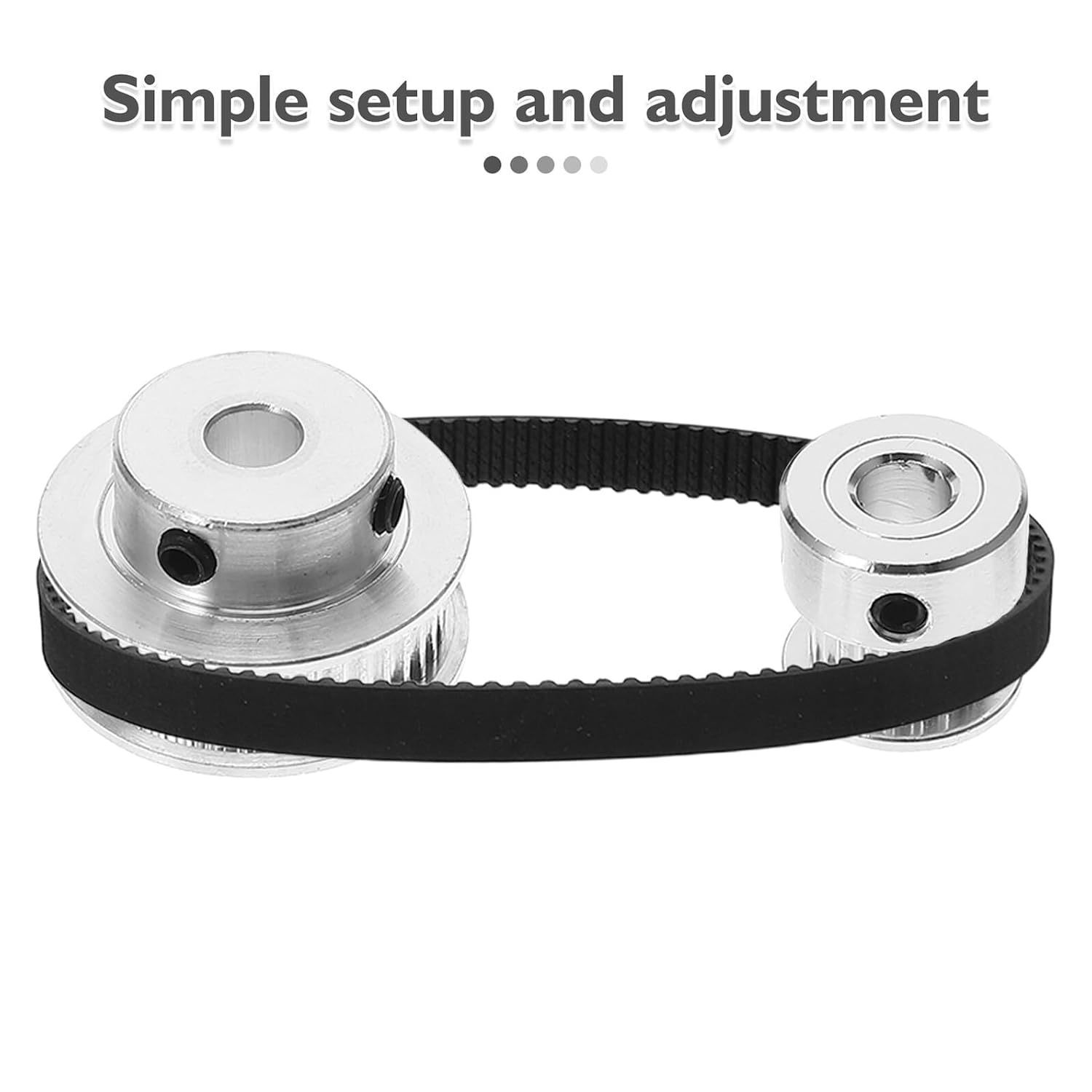 INOOMP 2gt Timing Pulley Set with 20 40 Teeth Metal Synchronous Wheels 6mm Bore Includes 200mm Closed Loop Timing Belts Mechanical Drive for CNC Machines and 3D Printers