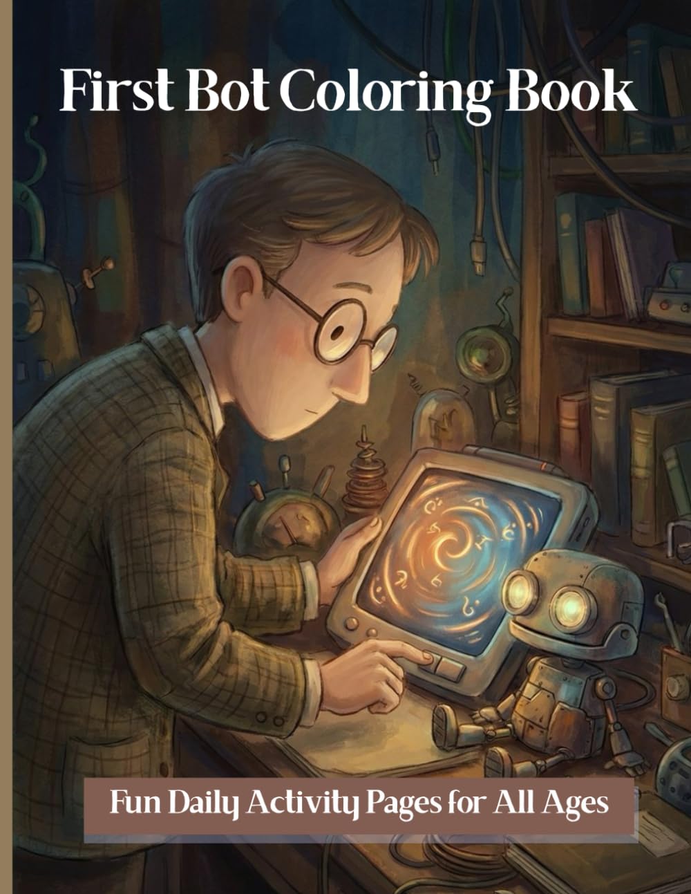 First Bot Coloring Book All Ages: 25 Pages of Robot Friend and Kids, Heartwarming Robot Activity Book for All Ages