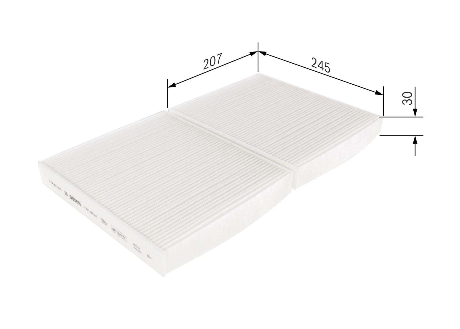 Bosch Filtro Abitacolo Standard M5064, Filtro di Ricambio - Filtra polline e polveri per un'aria più pulita all'interno del veicolo - 2 Filtri | Compatibile con: BMW 5, 5 Gran Turismo, 5 Touring, 6 Cabriolet, 6 Coupe, 6 Gran Coupe, 7, ROLLS-ROYCE DAWN, GH