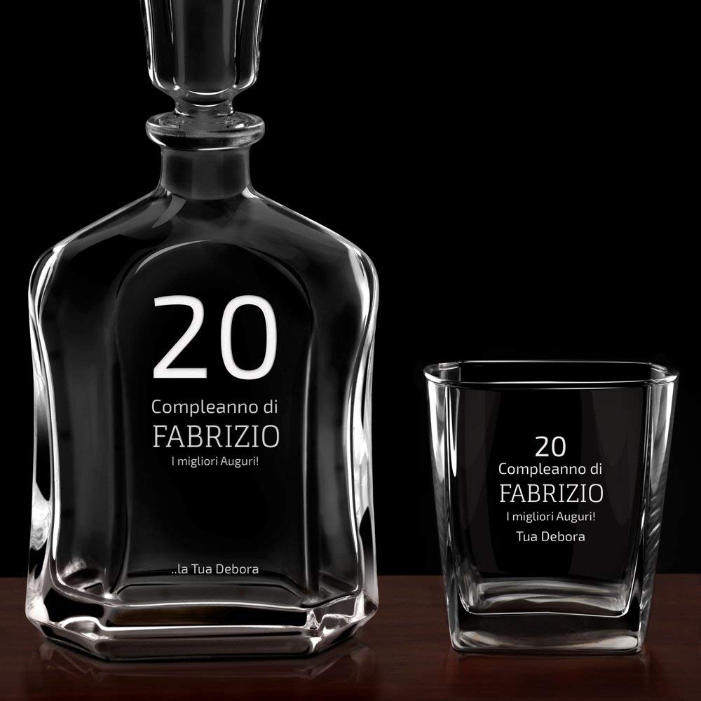 Maverton Set Decanter per Whisky in vetro, da 700 ml