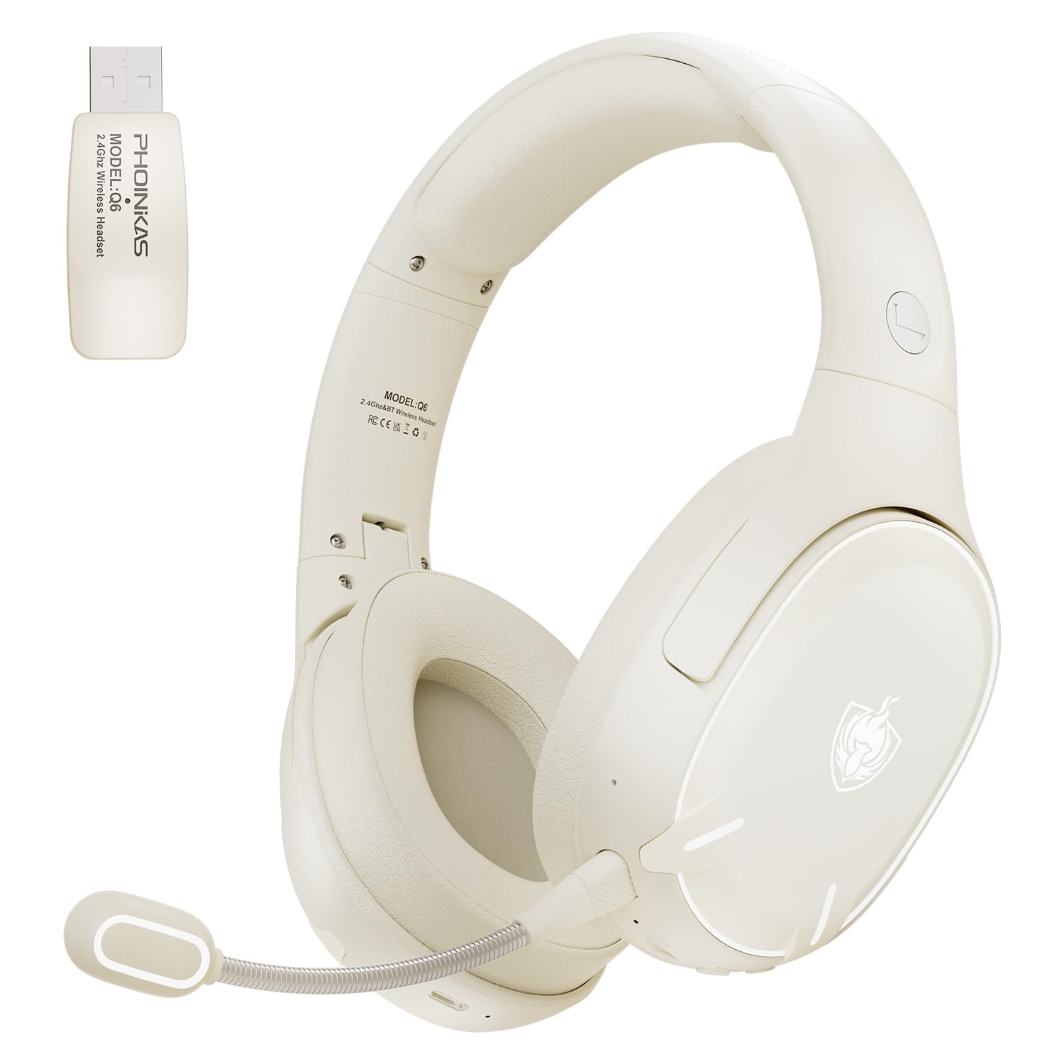 YOTMS Auriculares inalámbricos para juegos PS5 para PS4, PC, Switch, 2.4Ghz Auriculares inalámbricos para juegos sobre la oreja co