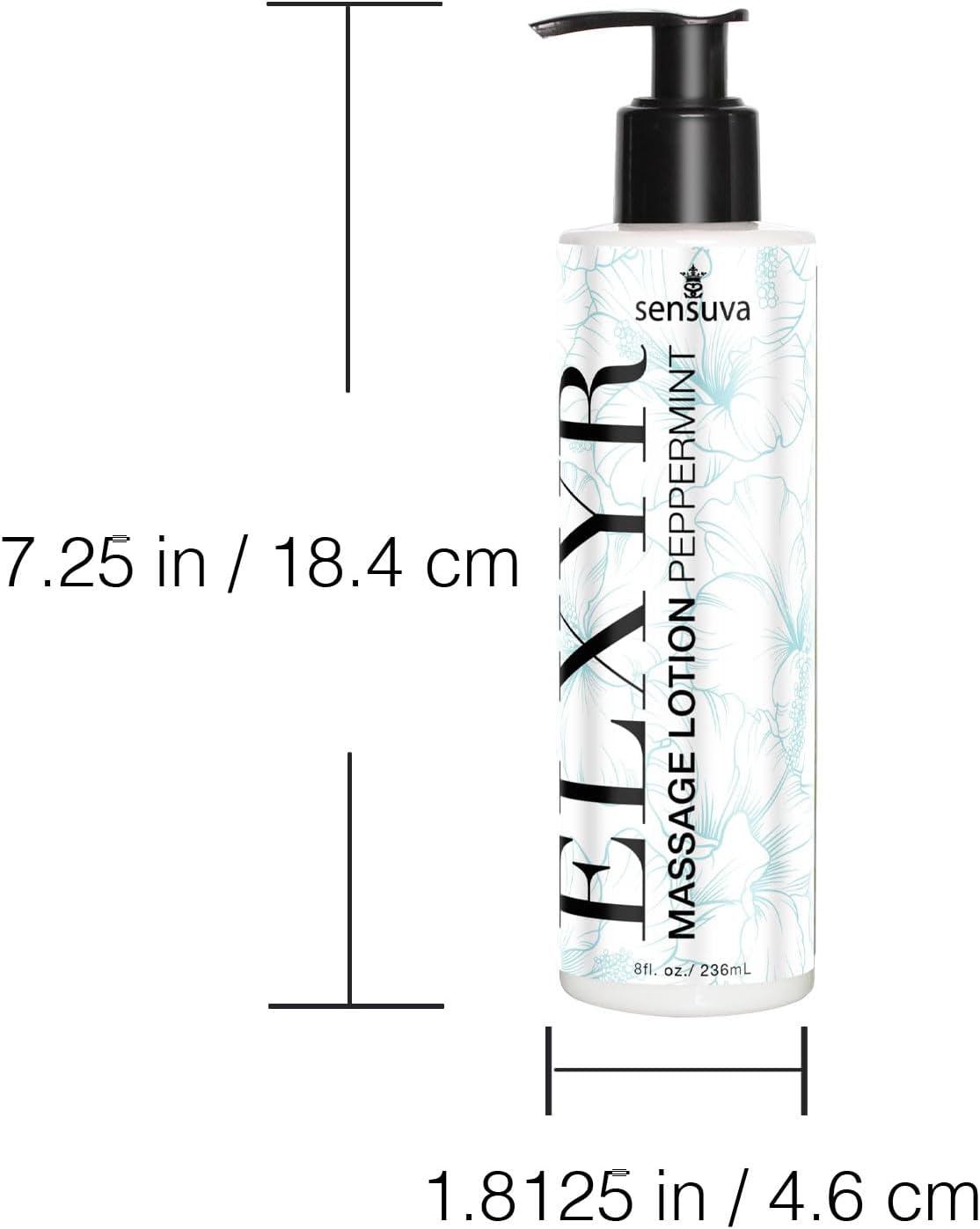 Sensuva ELXYR Massage Lotion | Peppermint | Nourishes & Soothes Skin, Luxury Lotion for Women & Men | 8 fl.oz