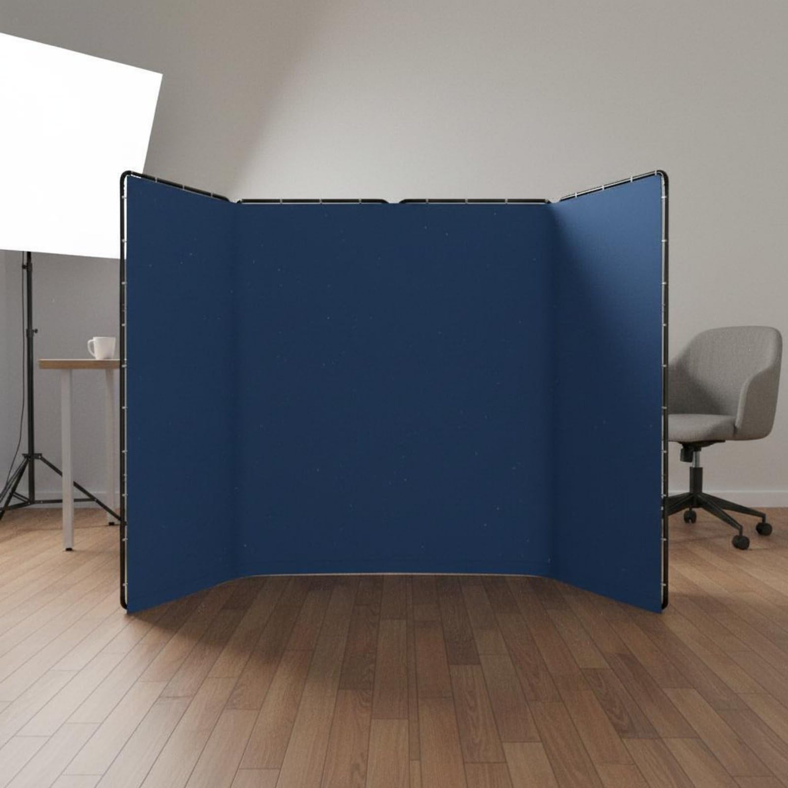 Schermo Fotografico Sfondo Verde Pieghevole Video Pannello Ripresa Tela Supporto Portatile Struttura Compatta Funzione di Compositing Adatto per Studi, Blu
