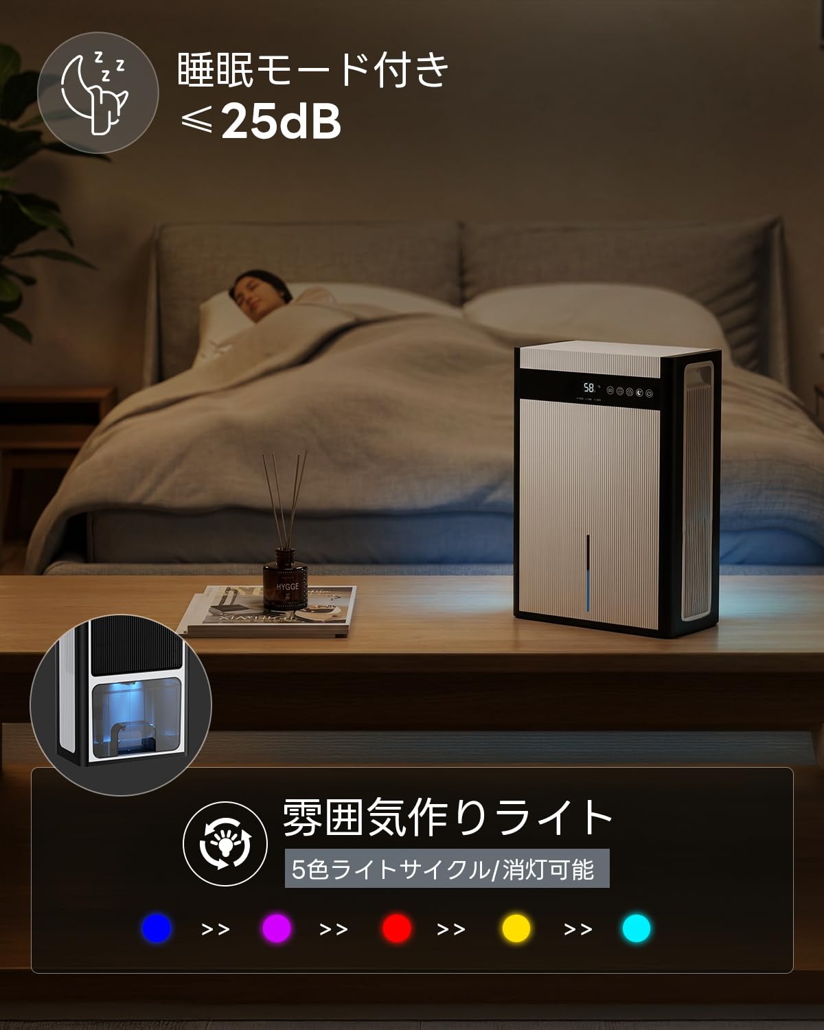 Amazon | 【Amazon.co.jp限定】除湿機 小型 3L大容量【ハイブリッド