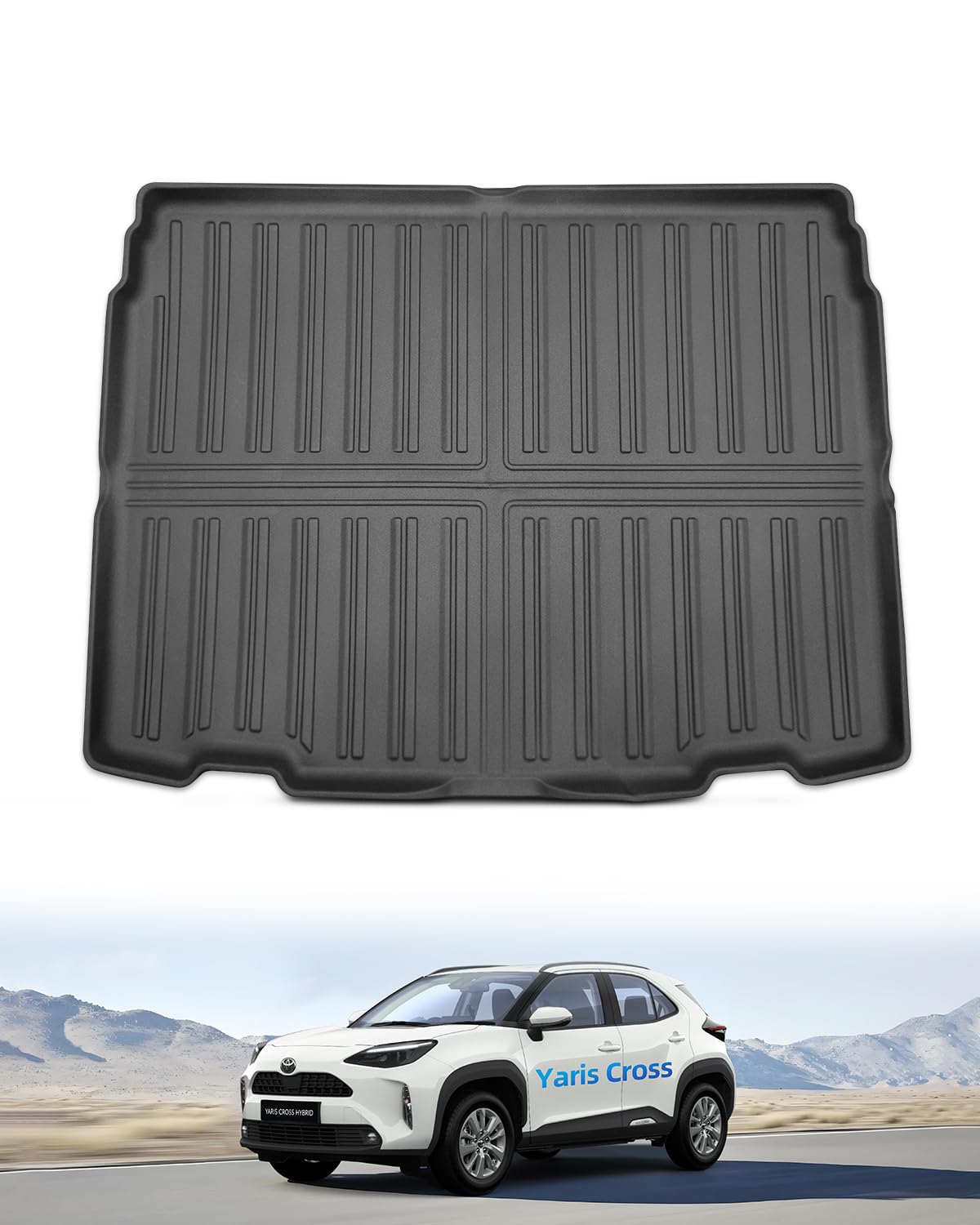 Tappetini Auto, per Toyota Yaris Cross/Hybrid 2020-2024 Antiscivolo Impermeabili copertura completa Tappetini Macchina Antiusura Accessori per Auto,B-right