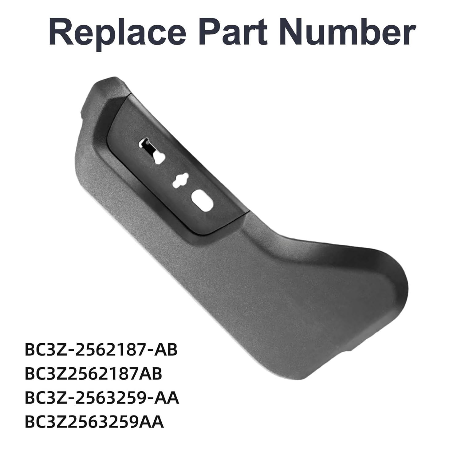 Left Driver Side Power Seat Shield Panel Cover Side Seat Track Control Adjuster Switch Insert Bezel Housing Panel for Ford F-250 F-350 F-450 F-550 Super Duty 2011 2012 2013 2014 2015 2016