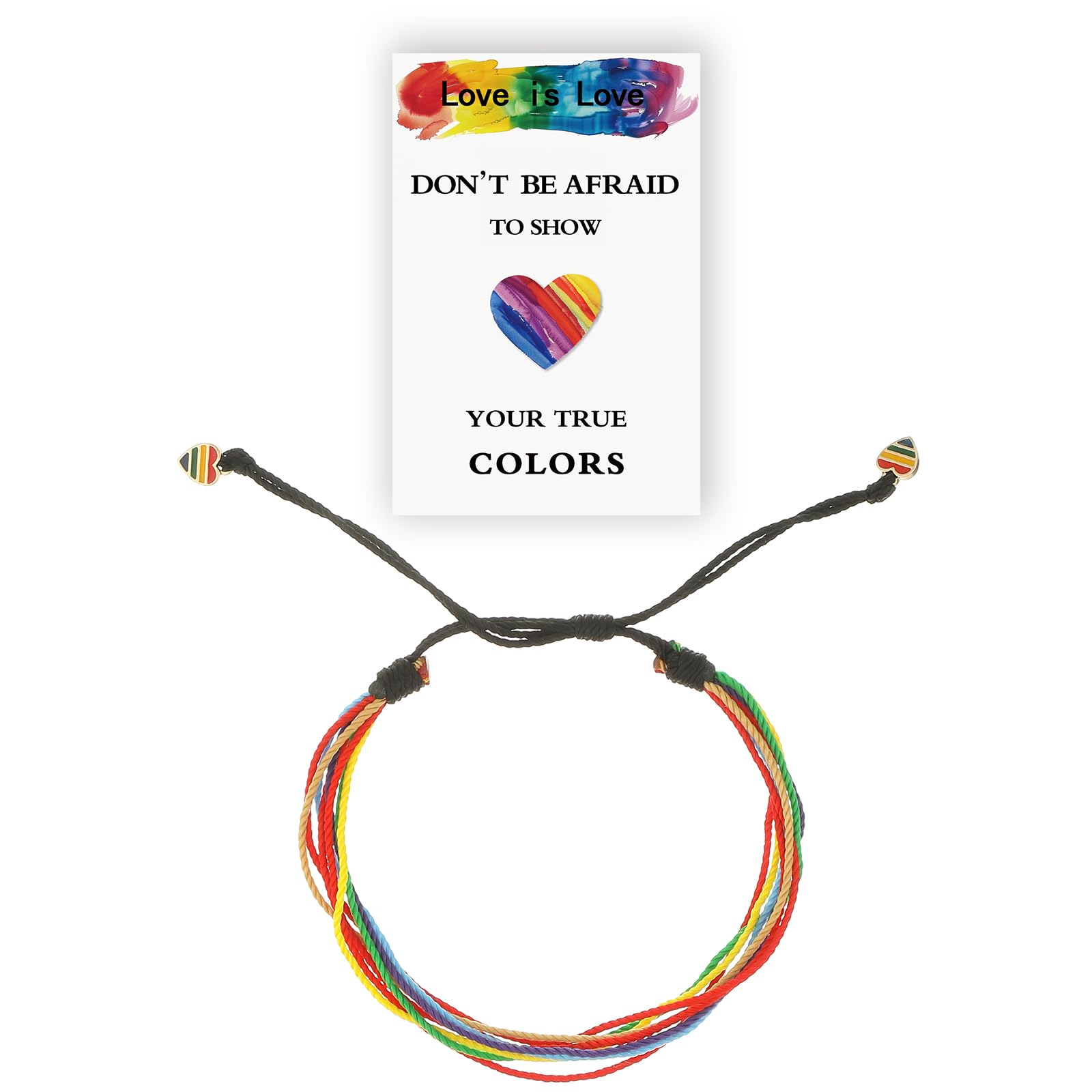 Lesbian Gifts LGBTQ Gay Trans Pride Bracelet LGBT Rainbow Bridge Bisexual Transgender Pansexual Asexual Strap Wrist Wrap Rope Jewelry