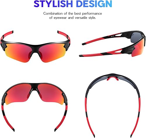 Miniatura 2 de BEACOOL Polarized Sports Sunglasses for Men Women Youth Baseball Fishing Cycling Running Golf Motorcycle Tac Glasses UV400