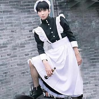 Amazon.co.jp: [TUTUJI] メイド服 ロング コスプレ衣装 メイド